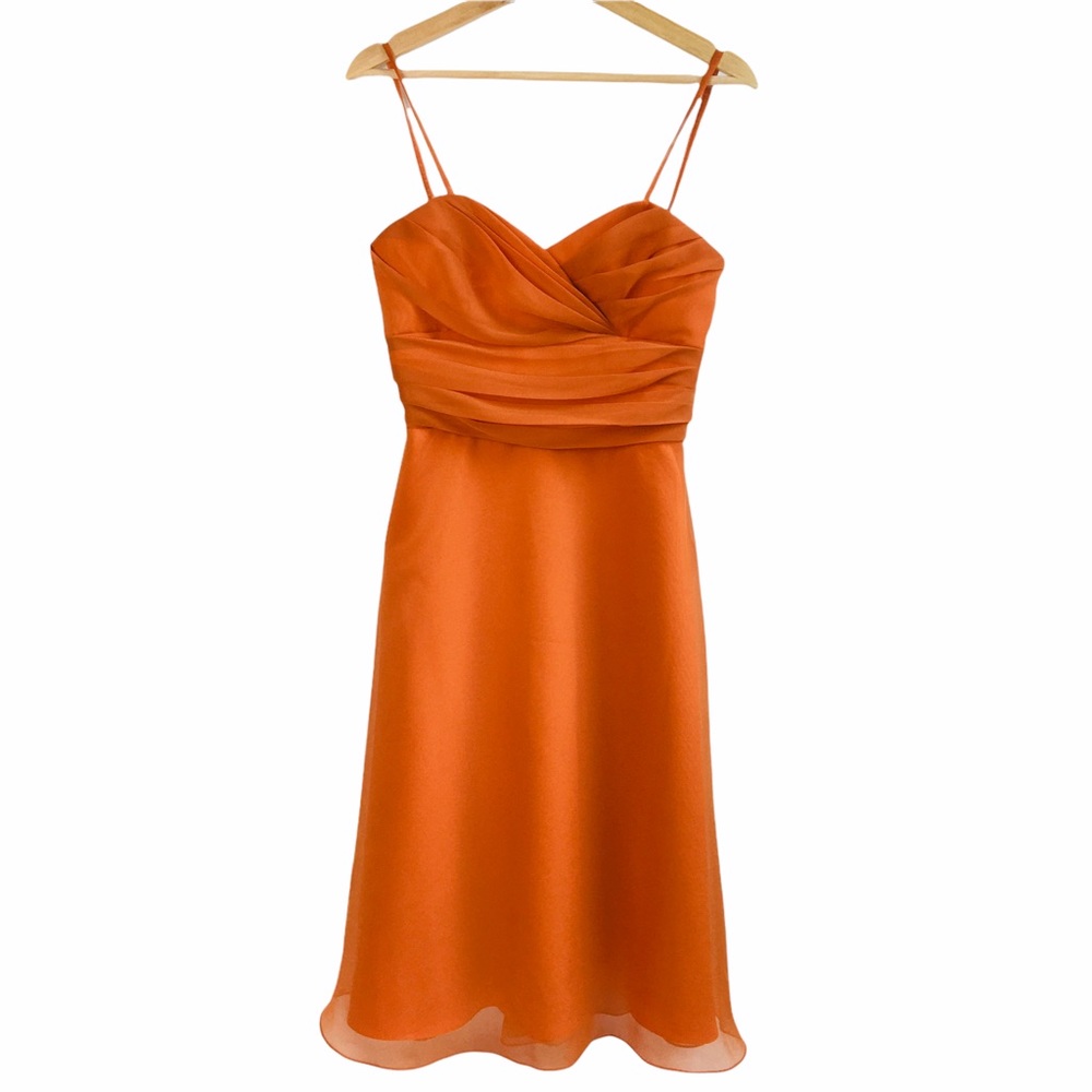 DaVinci Chiffon A-Line Bridesmaid Dress Cognac 6